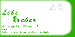 lili rocker business card
